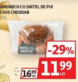 Auchan Snitel de pui cu sos cheddar Ofertă