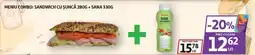 Auchan Meniu combo: sandwich cu șuncă + Sana Ofertă