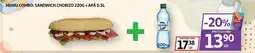 Auchan Meniu combo: sandwich chorizo + apă Ofertă
