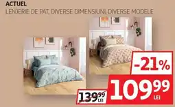 Auchan Actuel lenjerie de pat, diverse dimensiuni, diverse modele Ofertă