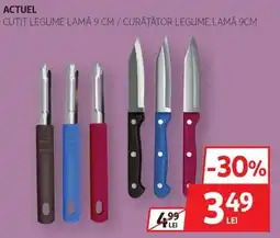 Auchan Actuel Cuțit legume lamă 9 cm / curățător legume lamă 9cm Ofertă