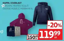 Auchan Kappa Everlast hanorac pentru adulți Ofertă