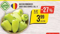 Mega Image Griadina Mega gusturi românești ardei gras bianca, cal. ii Ofertă