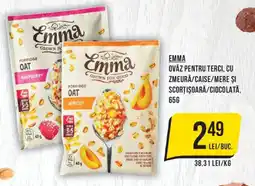 Mega Image Emma ovăz pentru terci cu zmeură/caise/mere și scortișoară/cioccolată Ofertă