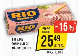 Mega Image Rio mare ton în ulei de măsline Ofertă