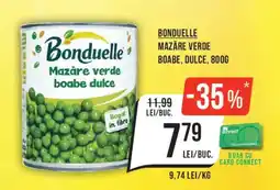 Mega Image Bonduelle mazăre verde boabe dulce Ofertă
