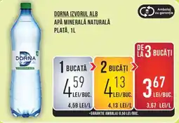 Mega Image Dorna izvorul alb apă minerală naturală plată Ofertă