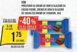 Mega Image Rom prajitura cu cremă de rom și glazură cu cacao/vișine Ofertă