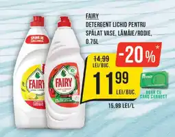 Mega Image Fairy detergent lichid pentru spălat vase, lămâie/rodie Ofertă