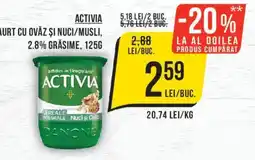 Mega Image Activia aur cu ovaz si nuci/musli Ofertă