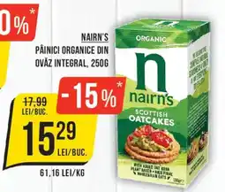 Mega Image Nairn's pâini organic din ovăz integral Ofertă