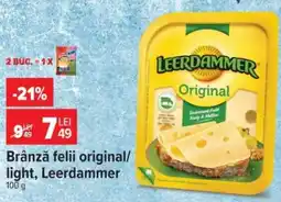 Carrefour Brânză felii original/light Leerdammer Ofertă