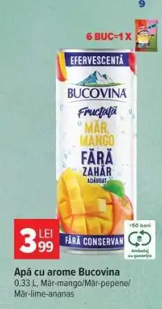 Carrefour Apă cu arome Bucovina Ofertă
