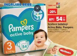 Carrefour Scutece bebeluși Active Baby, Pampers Ofertă