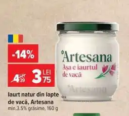 Carrefour Iaurt natur din lapte de vacă, Artesana Ofertă