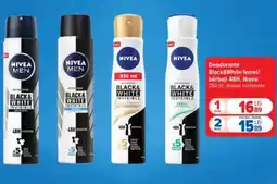 Carrefour Deodorante Black&White femei/bărbați 48H, Nivea Ofertă