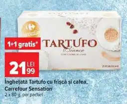 Carrefour Înghețată Tartufo cu frișcă și cafea, Carrefour Sensation Ofertă