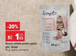 Carrefour Hrană umedă pentru pisici, plic, Simpl Ofertă