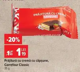 Carrefour Prăjitură cu cremă cu căpșune, Carrefour Classic Ofertă