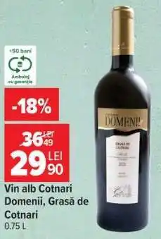 Carrefour Vin alb Cotnari Domenii, Grasă de Cotnari Ofertă