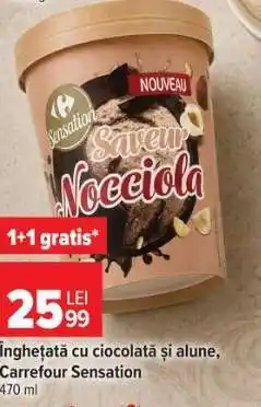 Carrefour Înghețată cu ciocolata și alune, Carrefour Sensation Ofertă