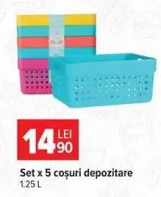 Carrefour Set x 5 coșuri depozitare Ofertă