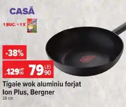 Carrefour Tigaie wok aluminiu forjat Ion Plus, Bergner Ofertă