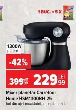 Carrefour Mixer planetar Carrefour Home HSM1300BH-25 Ofertă