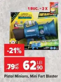 Carrefour Pistol Minions, Mini Fart Blaster Ofertă