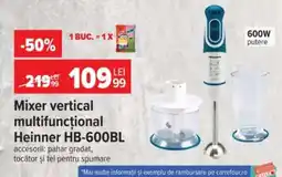 Carrefour Mixer vertical multifuncțional Heinner HB-600BL Ofertă