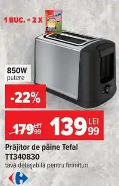 Carrefour Prăjitor de pâine Tefal TT340830 Ofertă