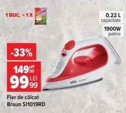 Carrefour Fier de călcat Braun SI1019RD Ofertă
