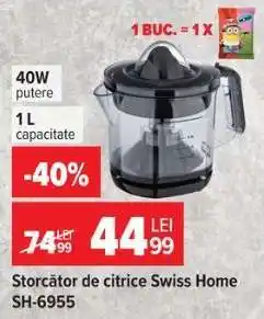 Carrefour Storător de citrice Swiss Home SH-6955 Ofertă