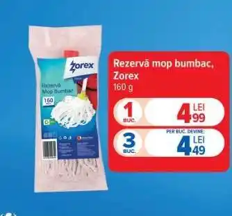 Carrefour Rezervă mop bumbac, Zorex Ofertă