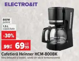 Carrefour Cafetieră Heinner HCM-800BK Ofertă