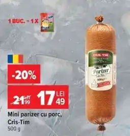 Carrefour Mini parizer cu porc, Cris-Tim Ofertă