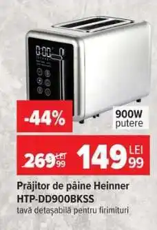 Carrefour Prăjitor de pâine Heinner HTP-DD900BKSS Ofertă