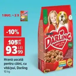 Carrefour Hrană uscată pentru câini, cu vită/pui, Darling Ofertă