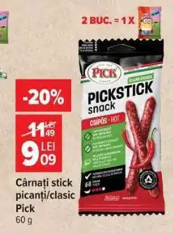 Carrefour Cârnați stick picanți/clasic, Pick Ofertă