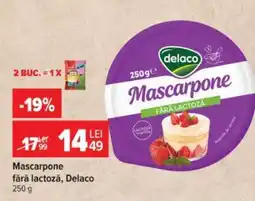 Carrefour Mascarpone fără lactoză, Delaco Ofertă