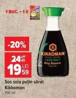 Carrefour Sos soia puțin sărat Kikkoman Ofertă
