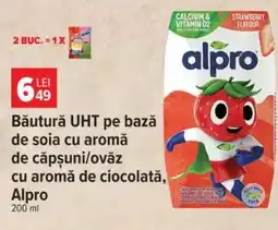 Carrefour Băutură UHT pe bază de soia cu aromă de căpșuni/ovăz cu aromă de ciocolată, Alpro Ofertă