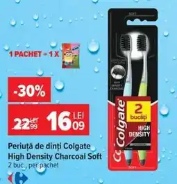 Carrefour Periuță de dinți Colgate High Density Charcoal Soft Ofertă