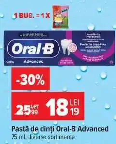 Carrefour Pastă de dinți Oral-B Advanced Ofertă