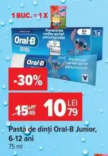 Carrefour Pastă de dinți Oral-B Junior, 6-12 ani Ofertă