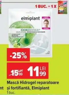 Carrefour Mască Hidrogel reparatorare și fortifiantă, Elmiplant Ofertă