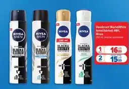 Carrefour Deodorant Black&White femei/bărbați 48H, Nivea Ofertă