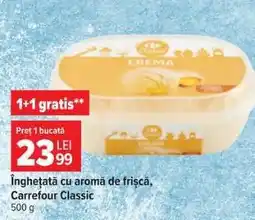 Carrefour Înghețată cu aromă de frișcă Carrefour Classic Ofertă
