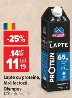 Carrefour Lapte cu proteine, fără lactoză, Olympus Ofertă