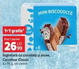 Carrefour Înghețată cu ciocolată și alune Carrefour Classic Ofertă